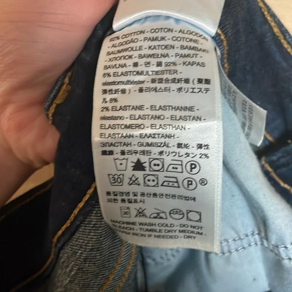 Levi Strauss & CO 714 size 29 mid rise dark wash straight leg stretchy jeans - Picture 11 of 11